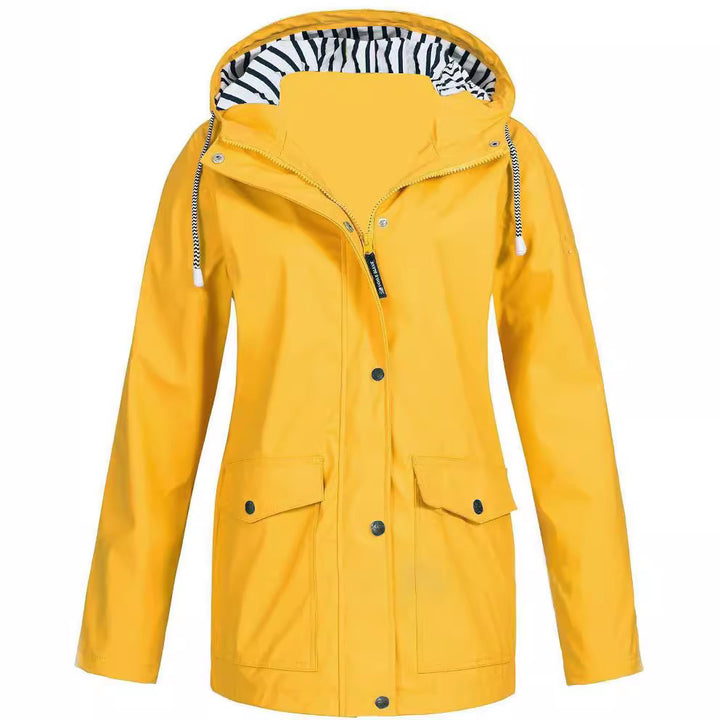 Women's waterproof parka with hood, drawstring and patch pockets Mune Fashion