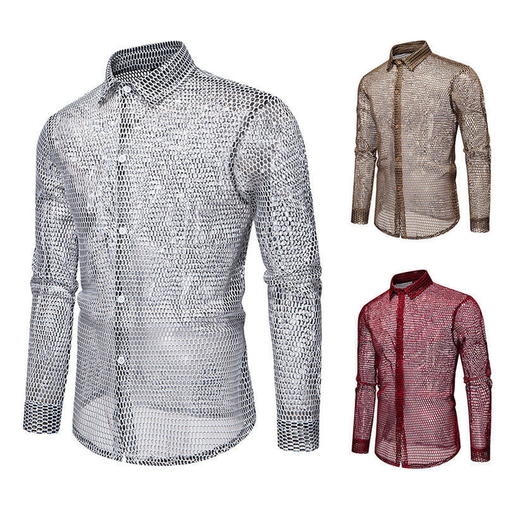 Men's mesh shirt made of high-quality material with innovative design Mune Fashion