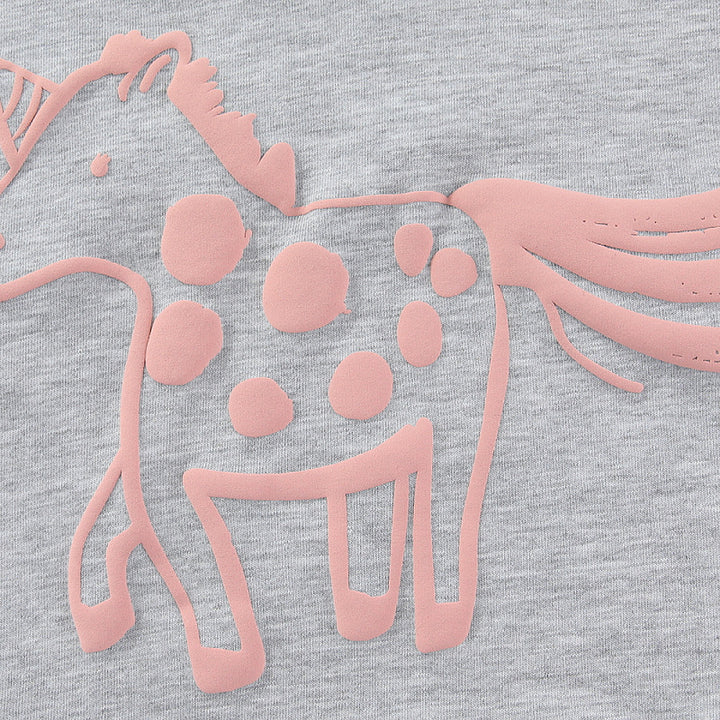 Girl Sweatshirt with playful horse design Mune Fashion