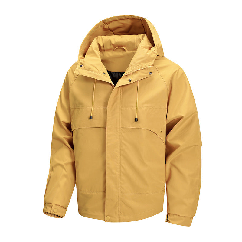 Men's urban all-weather hybrid jacket with quilted inner lining, adjustable hood, and concealed zip pockets Mune Fashion