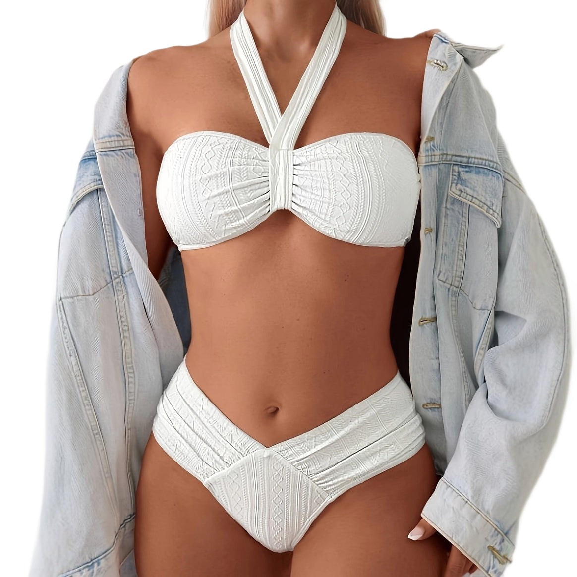 Ladies bandeau bikini with innovative wrap design and figure-flattering cut Mune Fashion