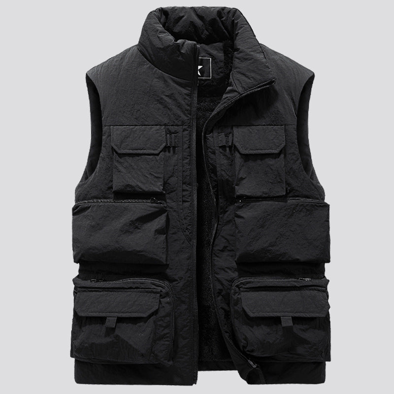 Men's Tactical Multifunction Vest with Thermal Insulation and Multiple Pockets Mune Fashion