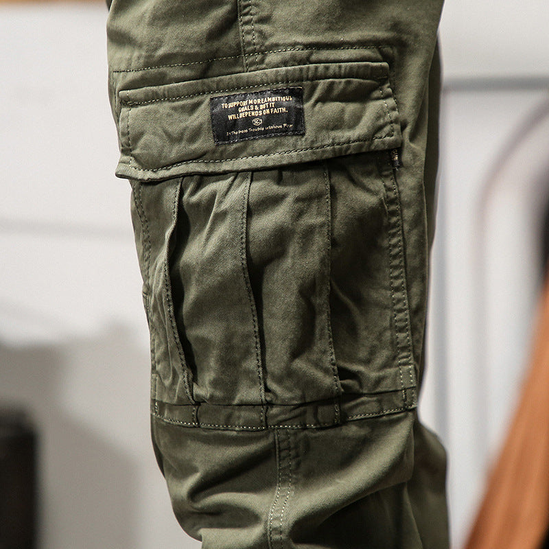 Men's Technical Cargo Jogging Pants with Reinforced Knee Areas, Multi-Pockets & Elastic Cuff