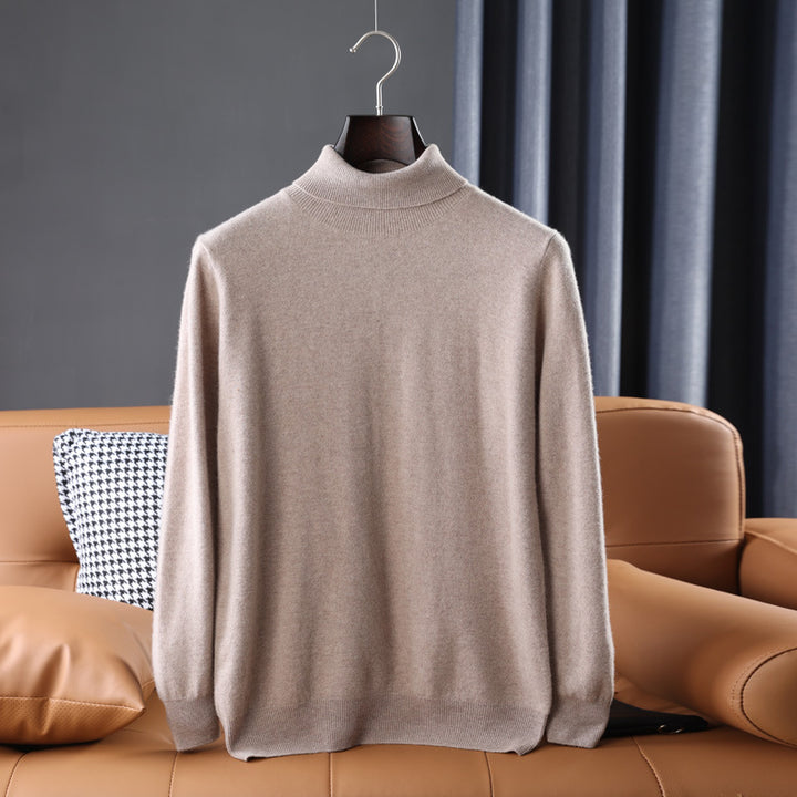 Men's Fine Turtleneck Sweater in Slim Minimal Silhouette made of Wool-Cashmere Mix Mune Fashion