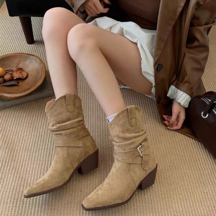 Ladies Elegant and Comfortable Western Boots Mune Fashion