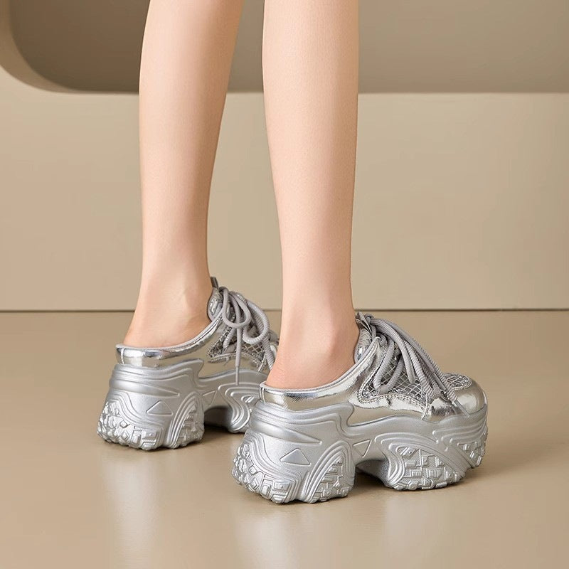Women’s sporty sneakers with high platform and breathable mesh structure Mune Fashion
