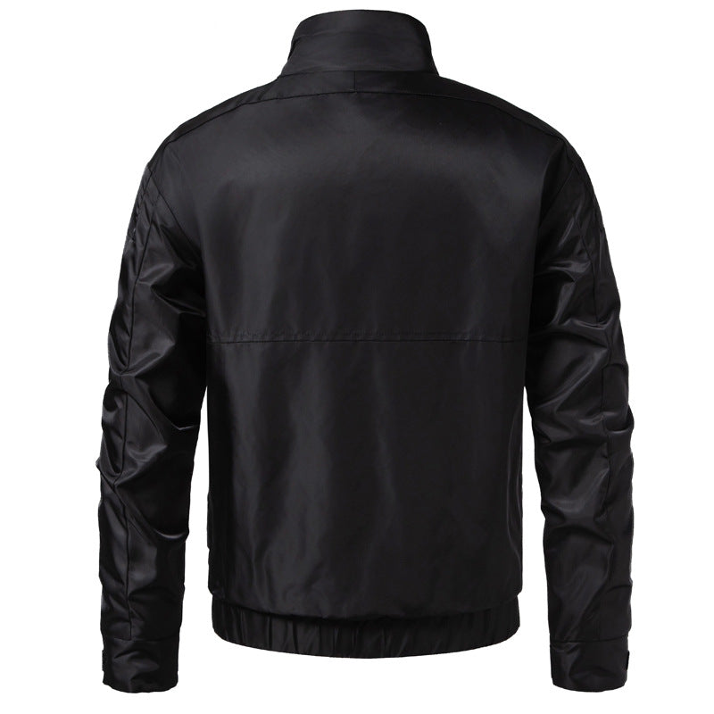 Men's water-repellent utility blouson with stand-up collar, kangaroo and flap pockets Mune Fashion