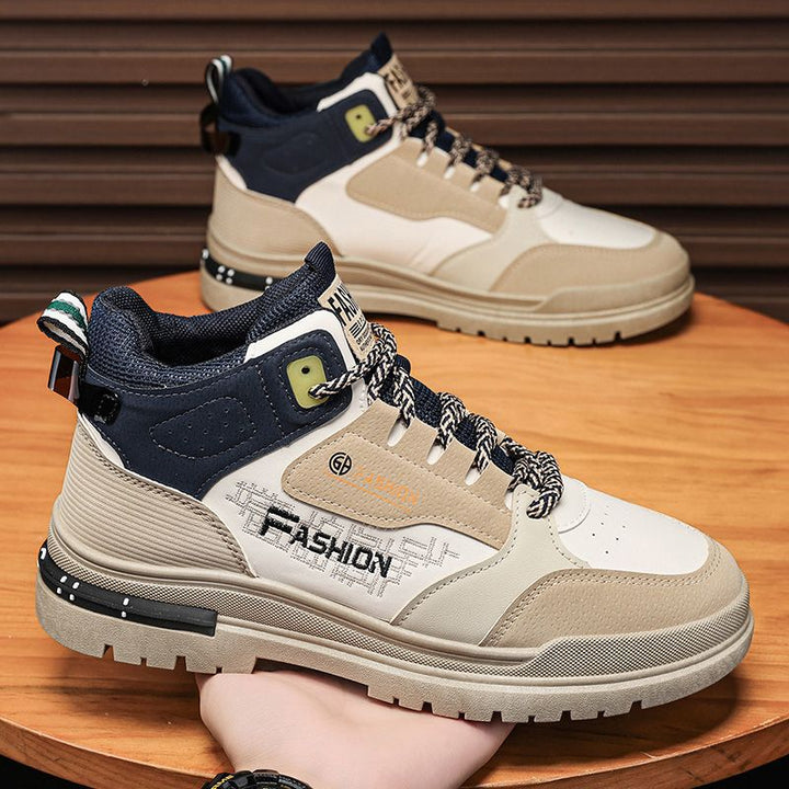 Women's Sporty High-Top Sneakers with Breathable Construction and Non-Slip Sole Mune Fashion
