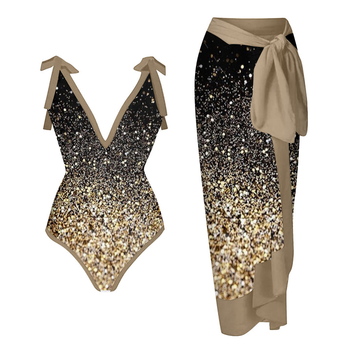 Women's Swimwear Set with Stylish Wrap Skirt Mune Fashion