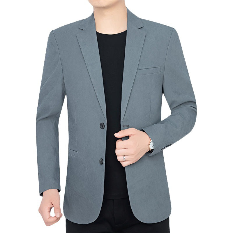 Men's Slim-Fit Unlined Blazer with Notch Lapel and Two-Button Silhouette Mune Fashion