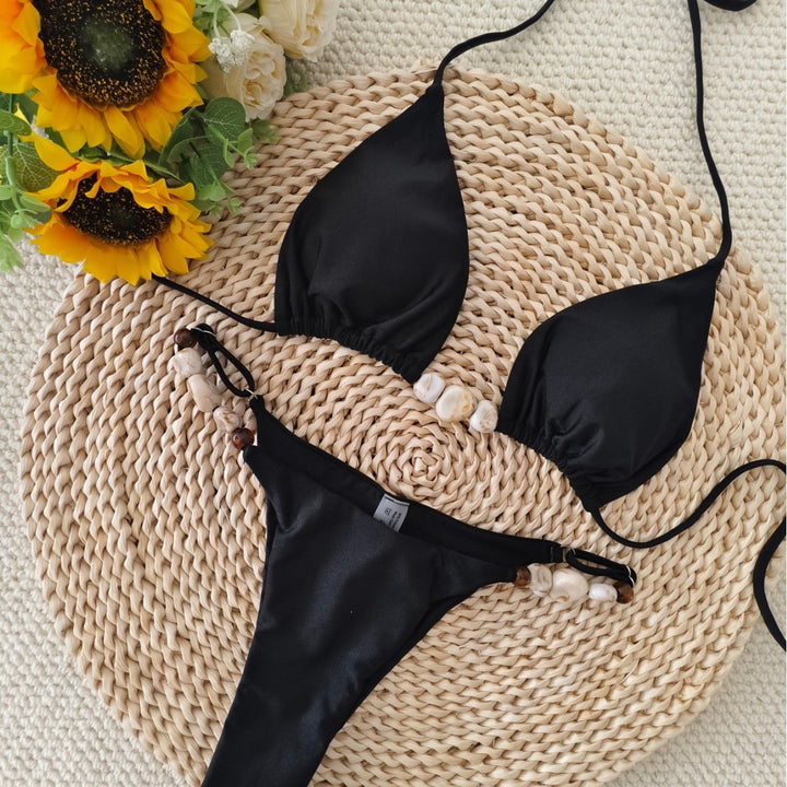 Women's triangle bikini with refined knot detail and adjustable straps Mune Fashion