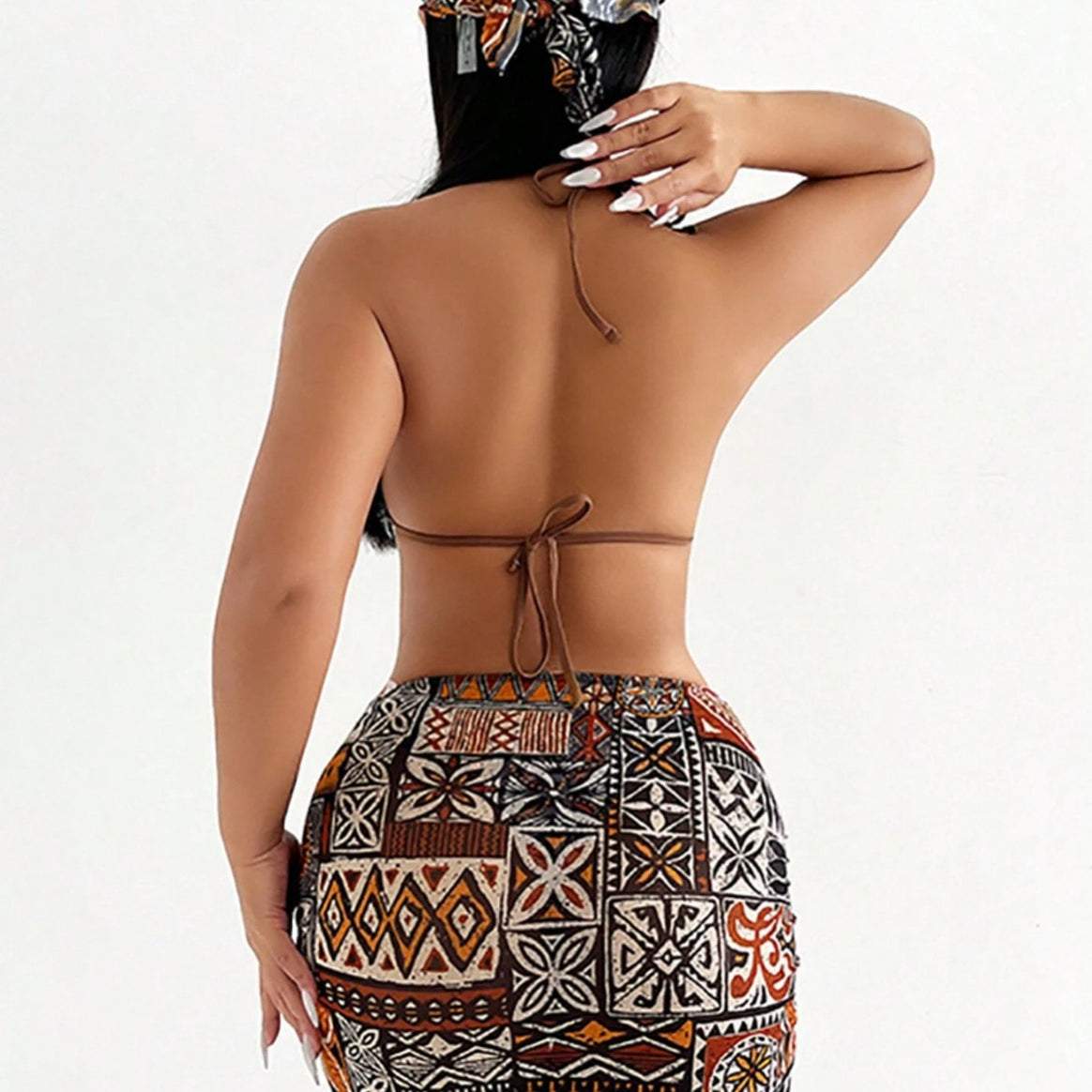 Women's bikini set with adjustable top and high-waisted short Mune Fashion