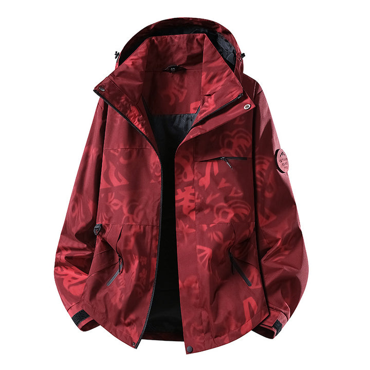 Men's waterproof three-layer hardshell jacket with adjustable hood, welded seams & multifunction pockets Mune Fashion