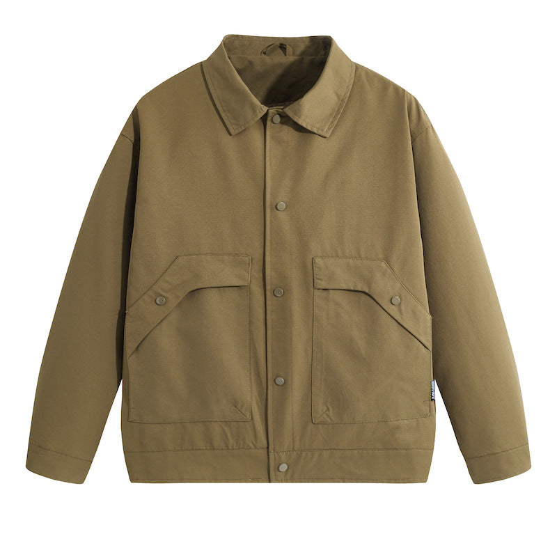 Men's Short-Cut Work Jacket with Flap Pockets Mune Fashion
