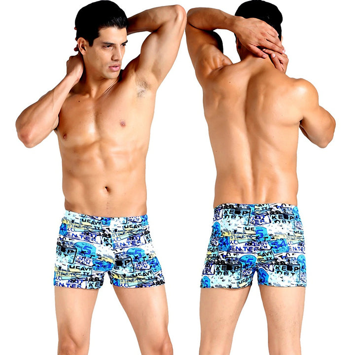Men's swim shorts with creative abstract pattern Mune Fashion