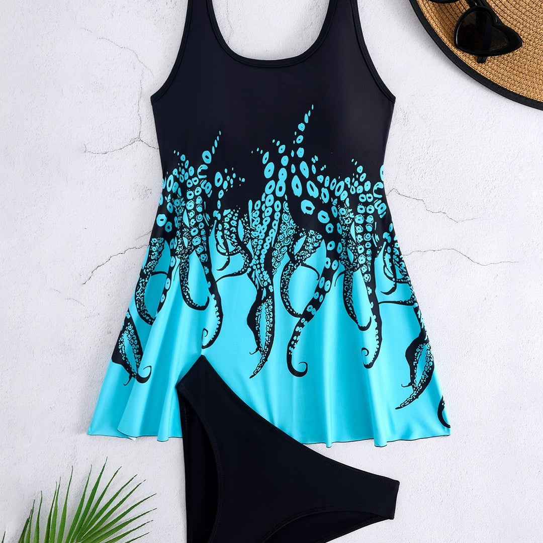 Women’s Tankini Set with Elegant Flattering Look and Modern Animal Print Mune Fashion