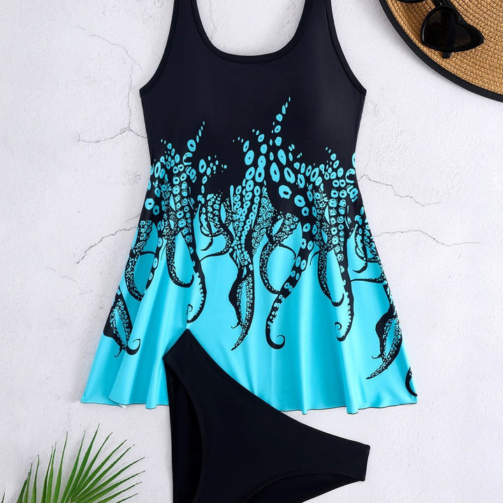 Women’s Tankini Set with Elegant Flattering Look and Modern Animal Print Mune Fashion