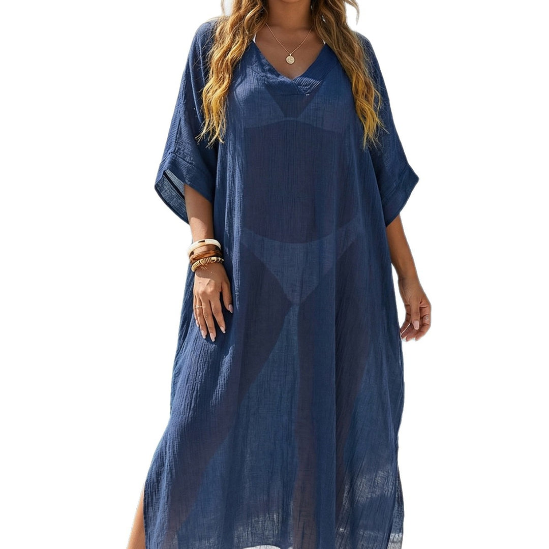 Women's airy beach kaftan with V-neck Mune Fashion