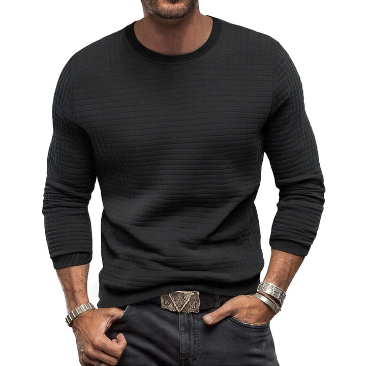 Men's structured crew neck sweatshirt made of quilted cotton blend Mune Fashion