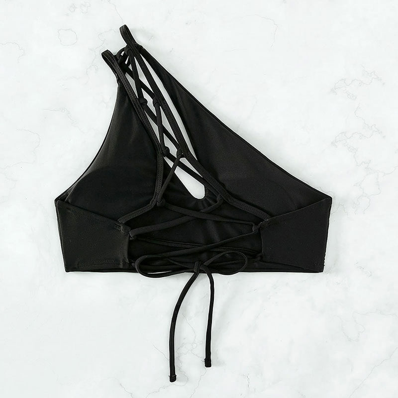 Women One-Sided Bikini Top with Creative Cut Mune Fashion
