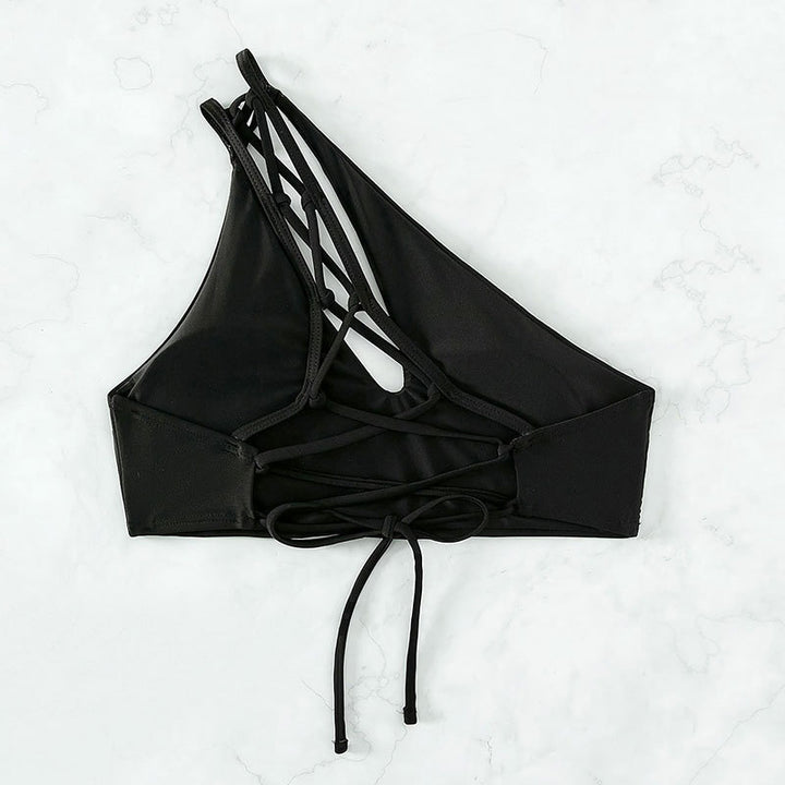 Women One-Sided Bikini Top with Creative Cut Mune Fashion