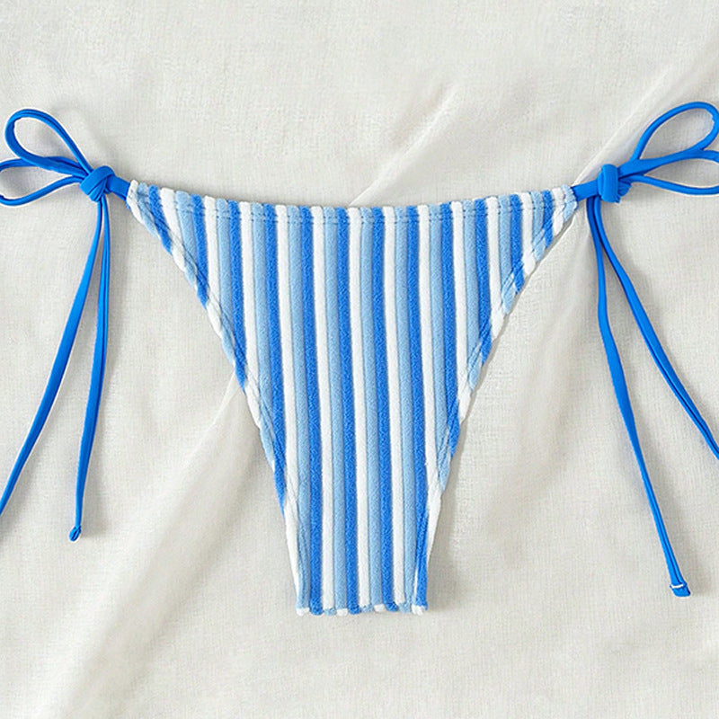 Women's bikini slip with adjustable straps and striped design Mune Fashion