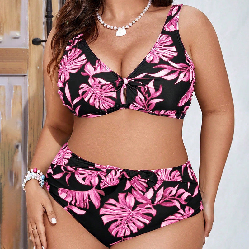 Women's High-Waisted Bikini Set with Floral Design Mune Fashion