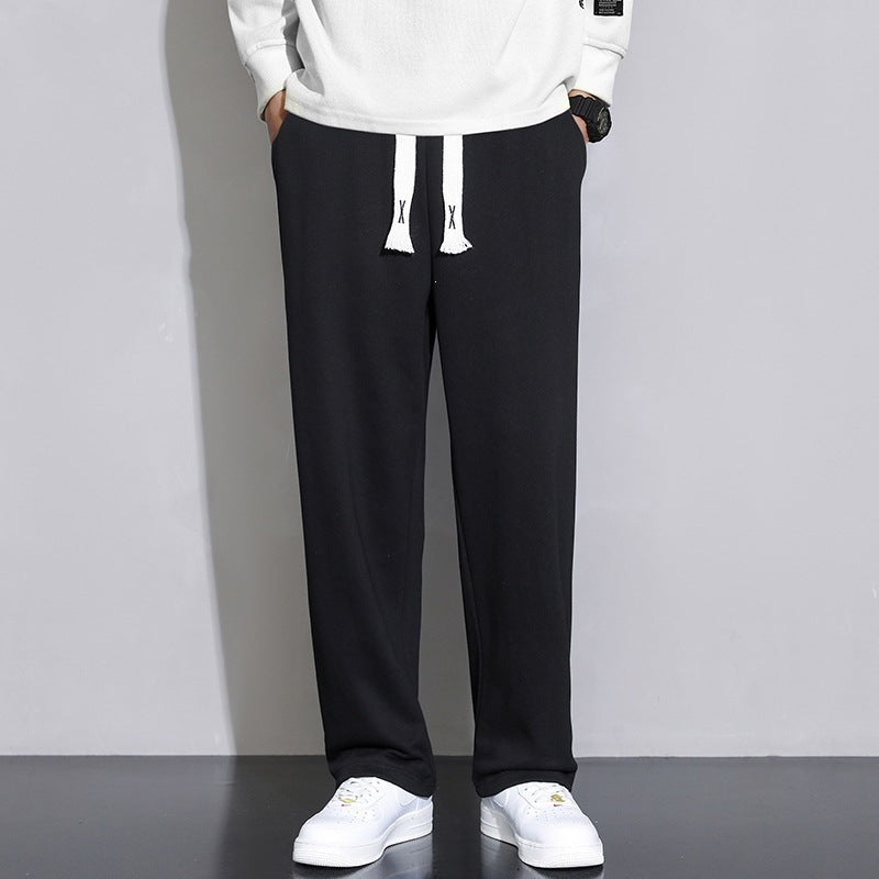 Men's Relaxed-Fit Jogging Pants made of French Terry with wide leg and drawstring Mune Fashion