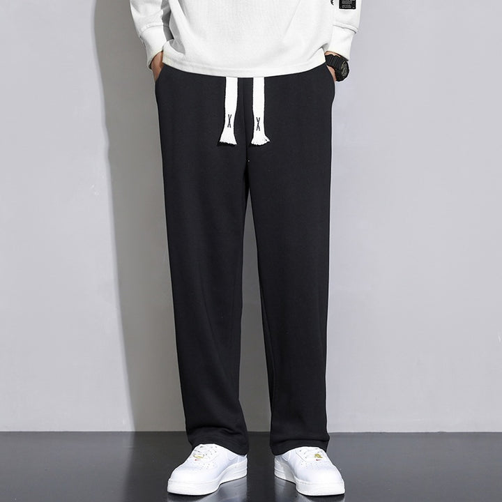 Men's Relaxed-Fit Jogging Pants made of French Terry with wide leg and drawstring Mune Fashion