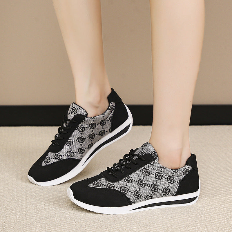 Ladies' lightweight jacquard casual sneakers with padded comfort insole Mune Fashion