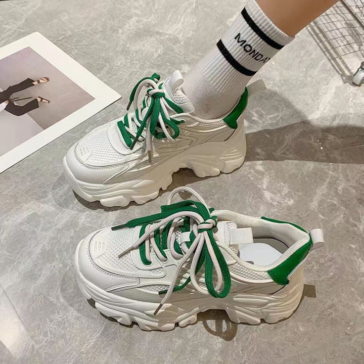 Women Chunky Sneakers with breathable mesh surface and non-slip sole Mune Fashion