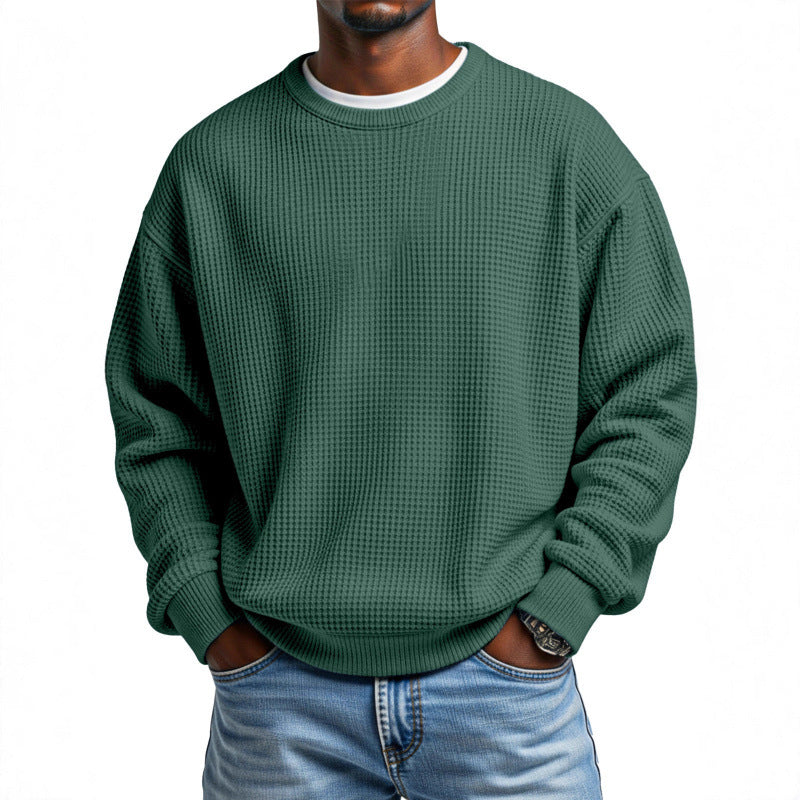 Men's Comfortable Sweatshirt with Waffle Structure Mune Fashion