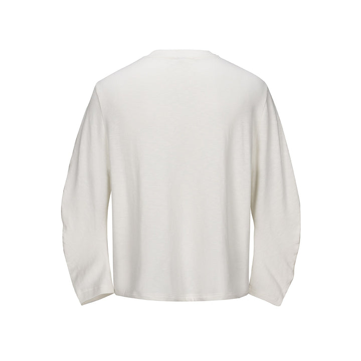Unisex Oversize-Longsleeve Shirt with Vintage Band Print and Round Neck Mune Fashion