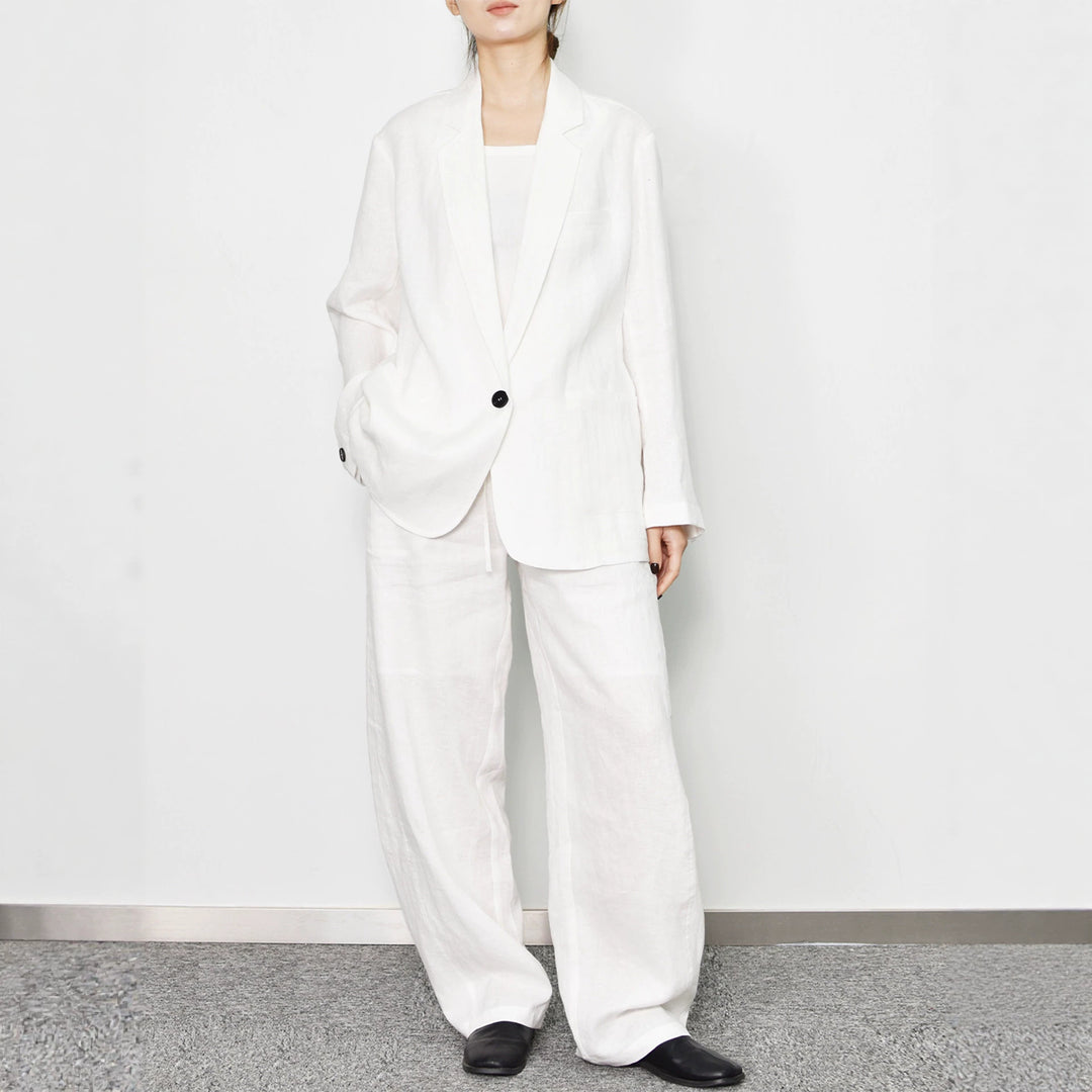 Women Elegant and Casual Linen Blazer Mune Fashion
