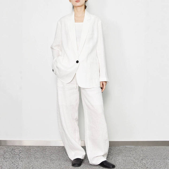 Women Elegant and Casual Linen Blazer Mune Fashion