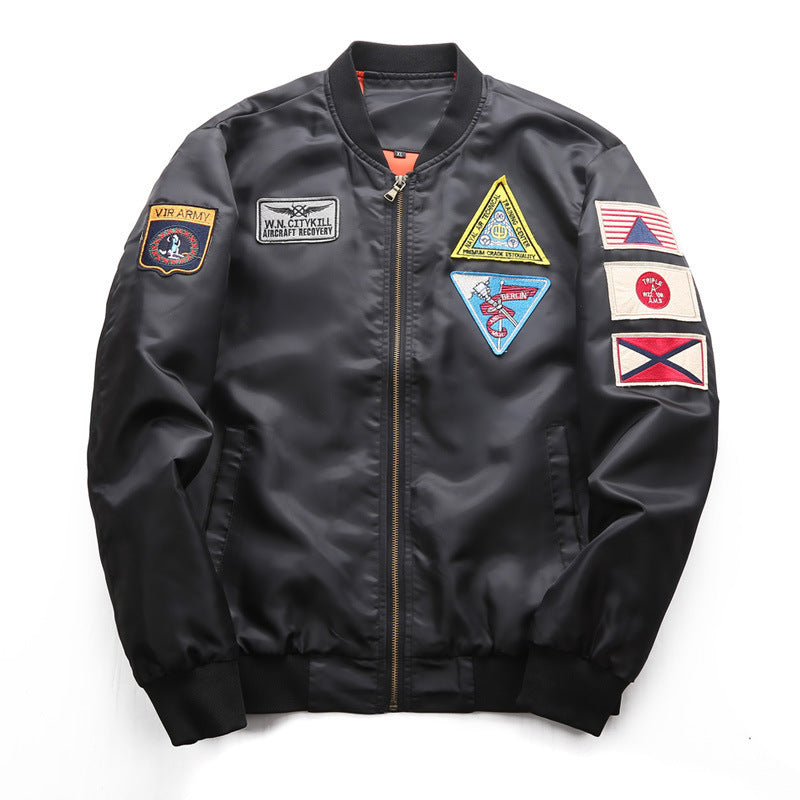 Men's bomber jacket with practical patches Mune Fashion