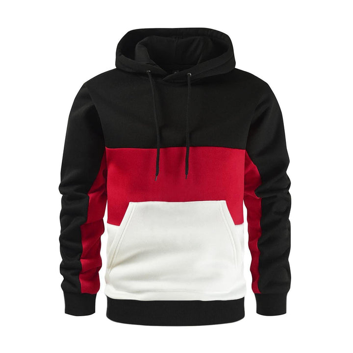 Unisex hooded sweatshirt with drawstring, kangaroo pocket and color block design made of soft fleece Mune Fashion