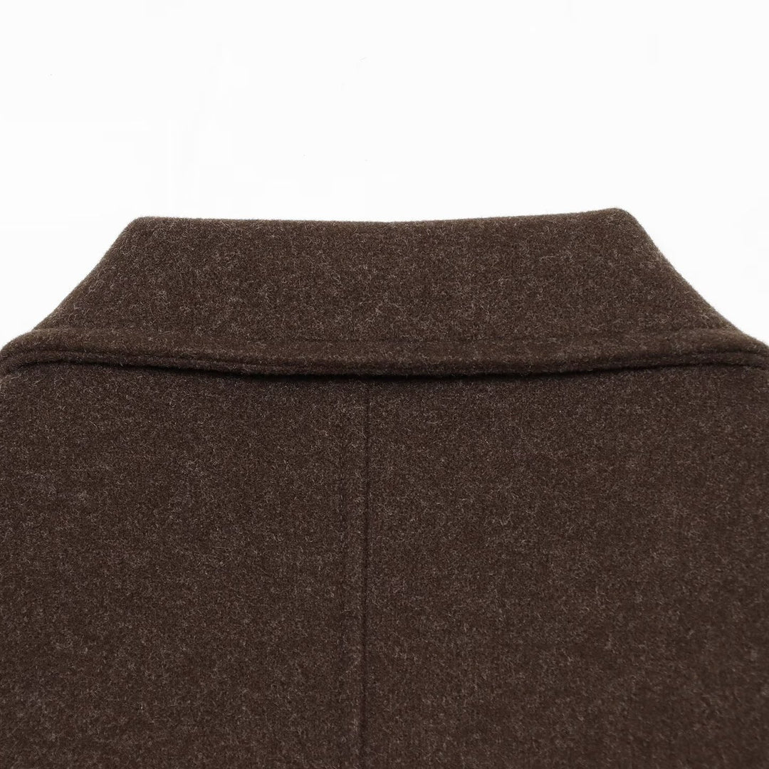 Ladies short jacket made of wool blend with zipper, flap pockets and elastic hem Mune Fashion