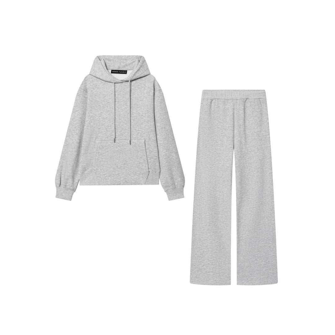 Women's Lounge Set with Oversize Hoodie and Wide Sweatpant Hose Mune Fashion