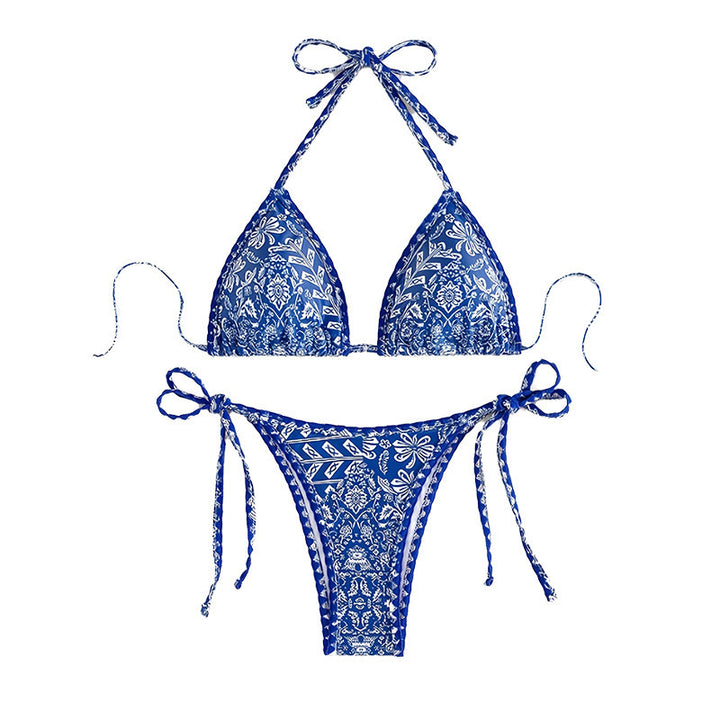 Women's triangle bikini with adjustable straps and floral design Mune Fashion