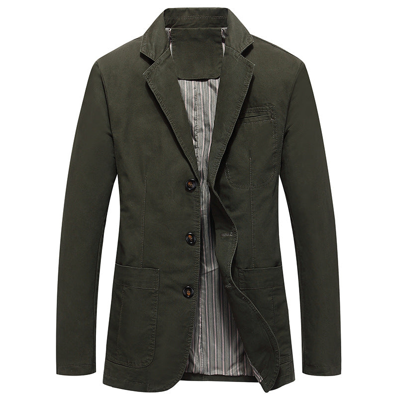 Men's jacket in casual style with three-button front and patch pockets Mune Fashion