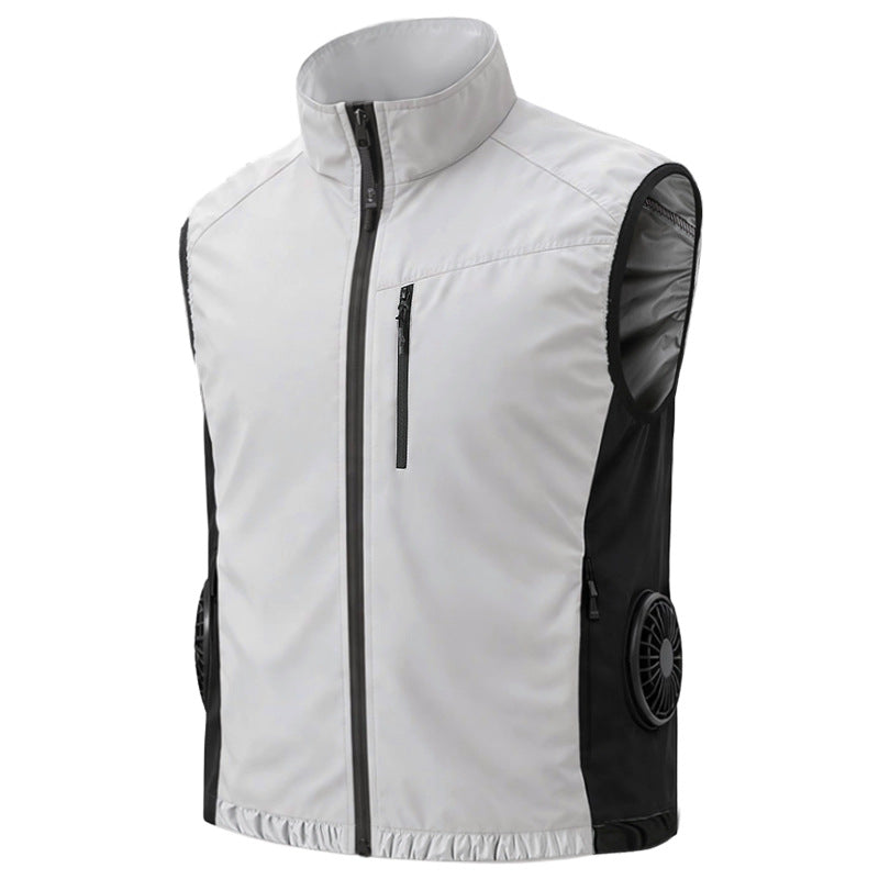 Unisex nan ergonomic cooling vest with integrated fans and battery connection Mune Fashion