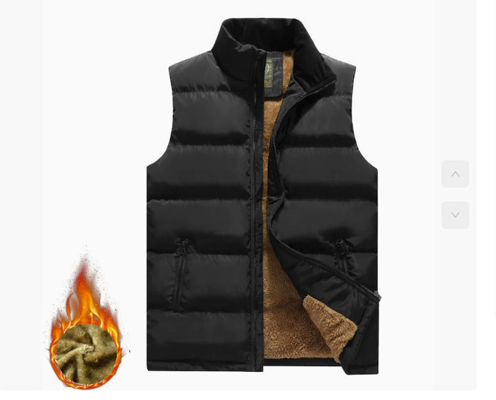 Men's Lightweight Softshell Outdoor Vest with Mesh Lining, Zipper Pockets and Stand Collar Mune Fashion