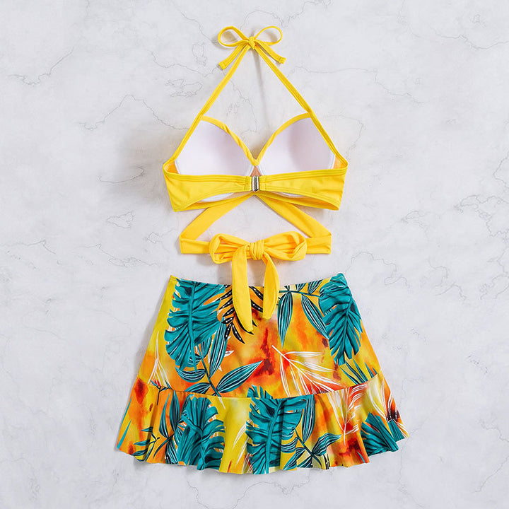 Women's bikini set with ruffle skirt and adjustable straps Mune Fashion