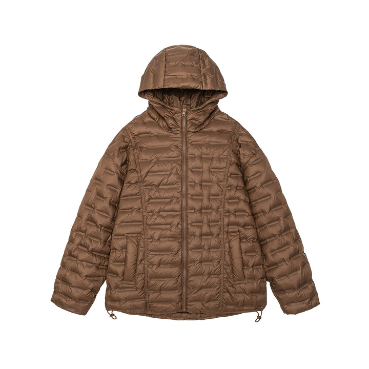 Men's Ultralight Quilted Insulation Jacket with Hood and Adjustable Hem Mune Fashion