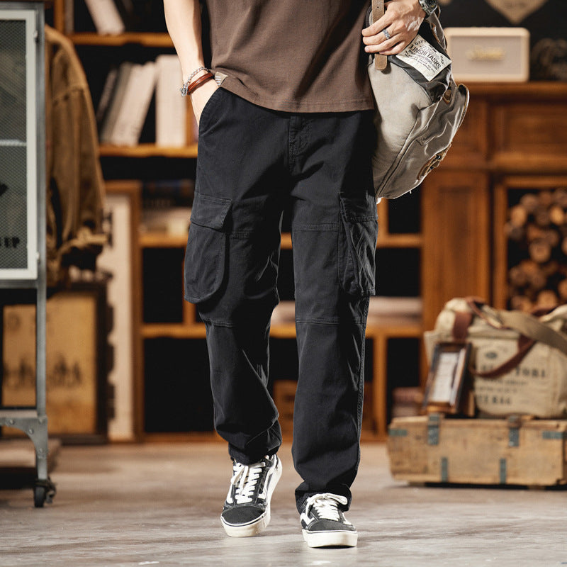 Herren Cargo-Hose im Utility-Look mit Knieabnähern und großen Klappentaschen Mune Fashion