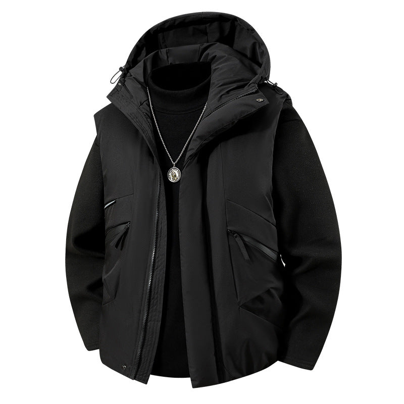 Men's Padded Hooded Vest with Thermal Lining, Water-Repellent Shell & Multi-Functional Pockets Mune Fashion