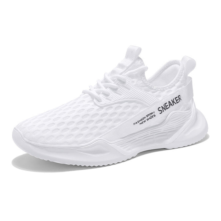 Unisex nan breathable knit sports shoe with honeycomb structure, sock-like shaft and cushioned lightweight foam midsole Mune Fashion