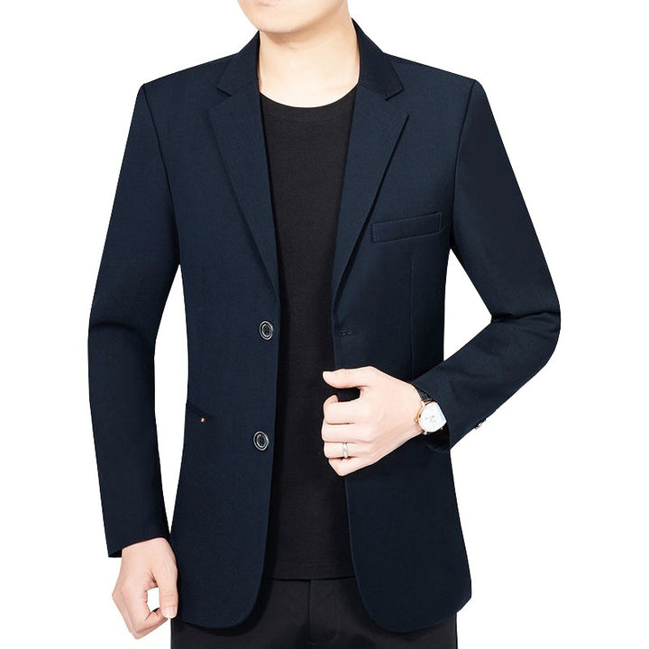 Men's Slim Business Blazer with Minimalist Design and Stretch Comfort Mune Fashion