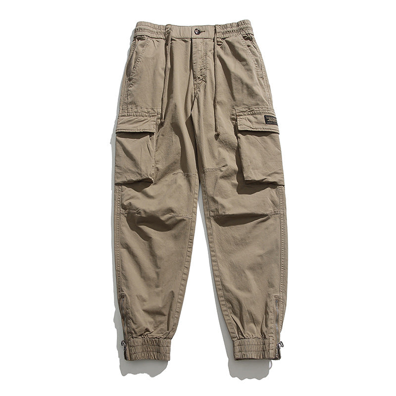 Herren Cargo-Joggerhose mit elastischem Komfortbund, Kniepaneelen und Reißverschluss-Knöcheln Mune Fashion